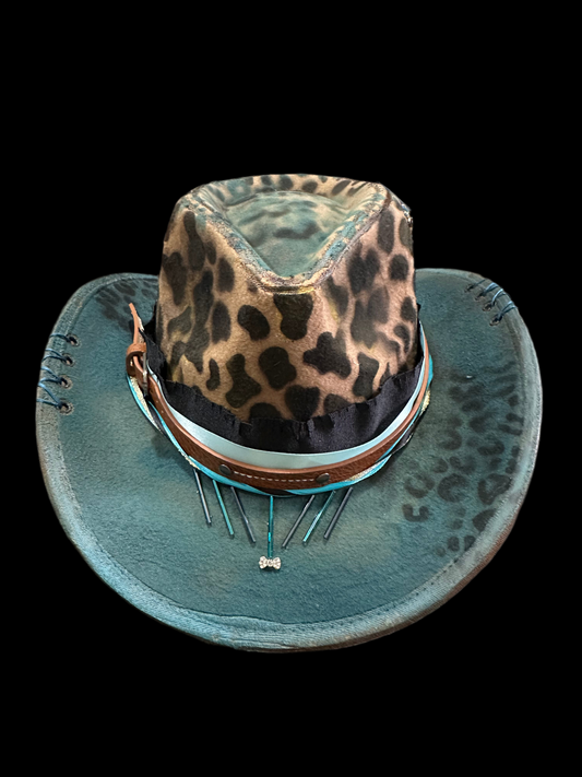 Boho western style hand painted leopard print accessories for Women